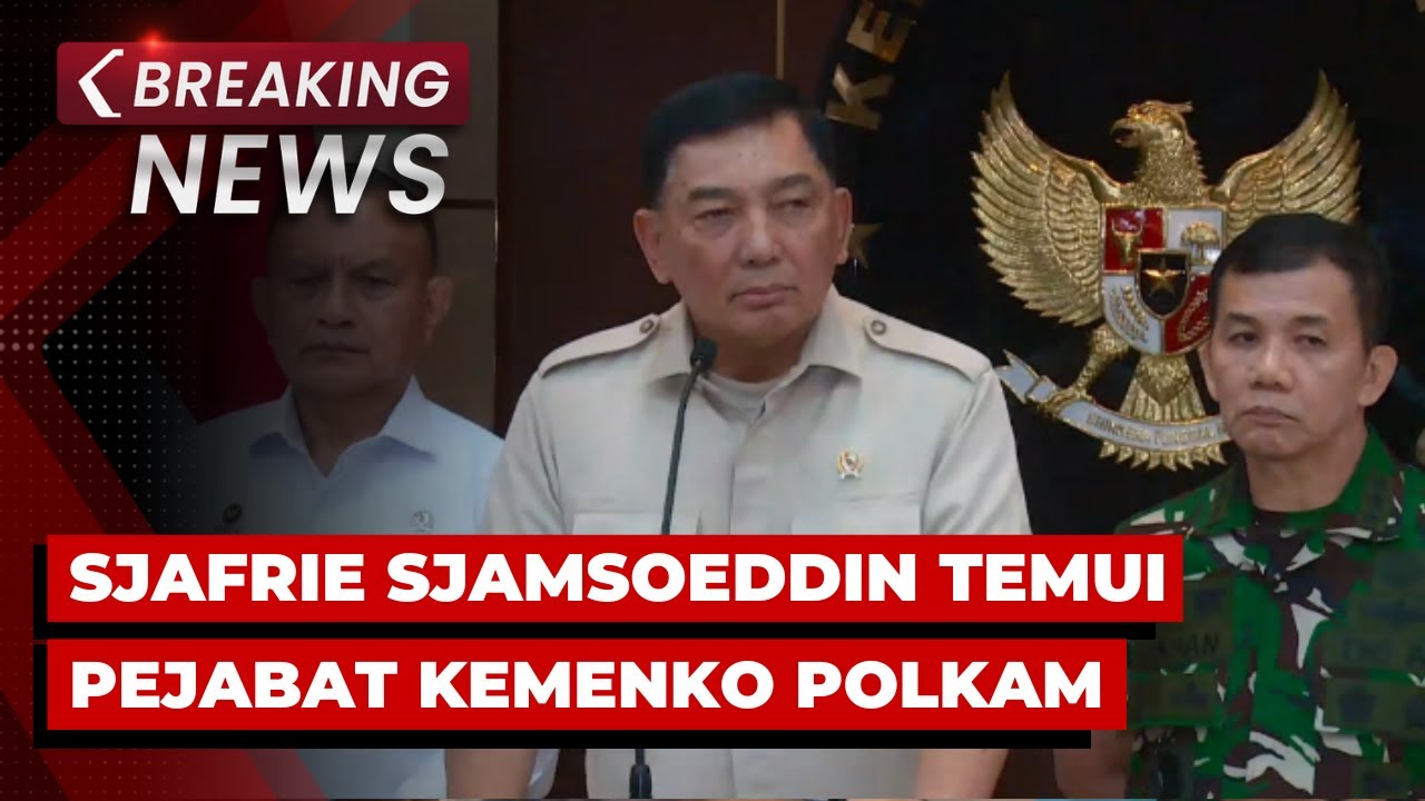 BREAKING NEWS - Menko Polkam Ad Interim Sjafrie Sjamsoeddin Temui Pejabat Kemenko Polkam