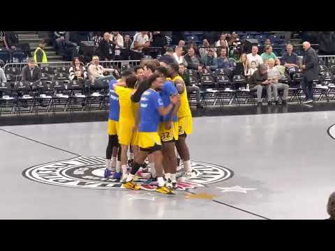 Óriási hangulat! Partizan Belgrad-Maccabi TelAviv kosárlabda meccs. StarkArena Belgrad Basketball