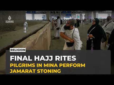 Hajj pilgrims perform symbolic stoning ritual at Jamarat in Saudi city of Mina