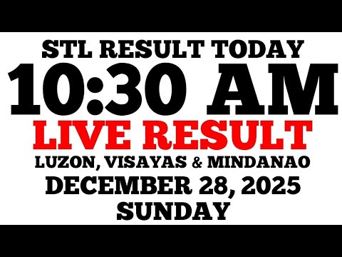 STL Result Today 10:30 AM Draw December 28, 2025 Sunday STL Luzon, Visayas, Mindanao LIVE Result