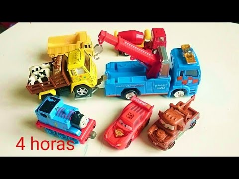 4 HOURS Children Compilation construction machines excavator crane car fire truck train car