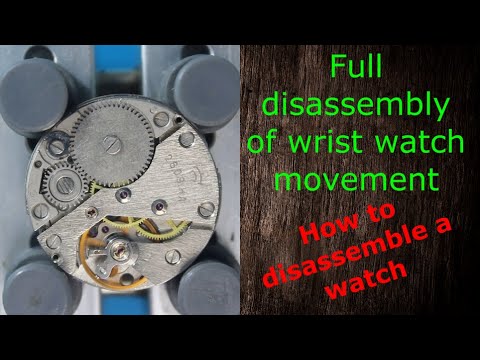 How to Disassemble a WATCH Full disassembly of wrist watch movement ussr Raketa 2609.HA Repair Watch