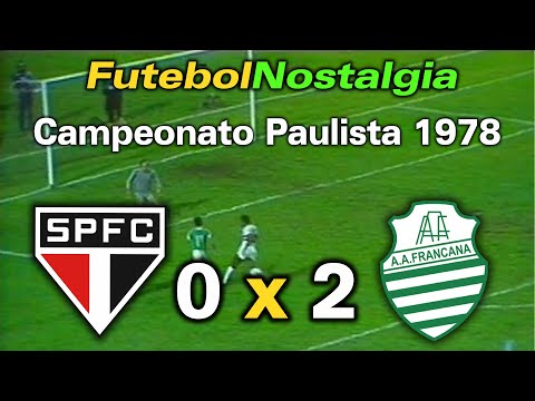 São Paulo 0 x 2 Francana - 19-10-1978 ( Campeonato Paulista )