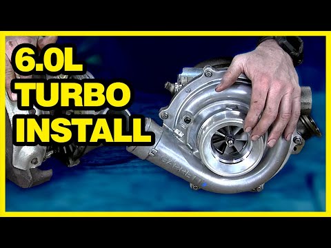 NEW Garrett Stock Turbo Installed On A Ford 6.0 Powerstroke #diesel #fordtrucks #powerstroke #shorts