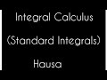Standard Integrals Rules Of Integration Da Hausa