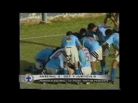 Arsenal de Sarandí 3 - Defensa y Justicia 0 (Nacional B Apertura 2001)