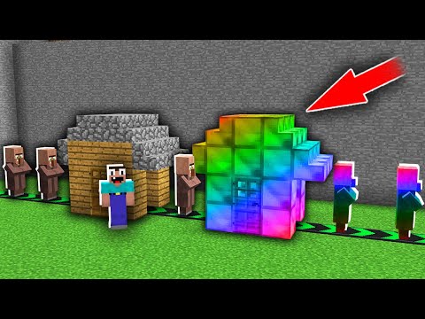 Minecraft NOOB vs PRO: WIE NOOB DIESES HAUS IM SUPER REGENBOGENHAUS UPGRADIERT HAT? 100% Trolling
