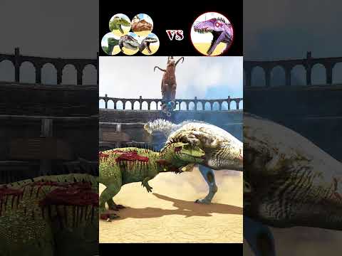 Savage Acrocanthosaurus VS Ark Dinosaurs | ARK Short Battle  #ark #arksurvivalevolved