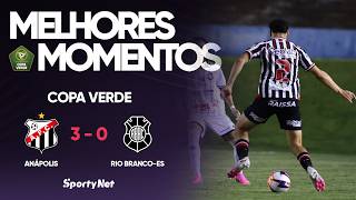 ANÁPOLIS ATROPELA NO FIM E ABRE VANTAGEM NA FINAL! Melhores Momentos - Anápolis 3 x 0 Rio Branco