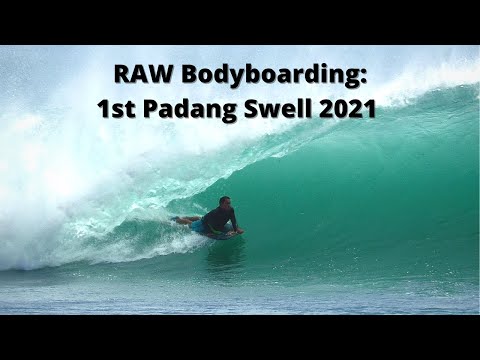 RAW Bodyboarding. Bodyboarders get Barrelled Surfing Waves 1st Padang Swell 2021 in Bali Indonesia