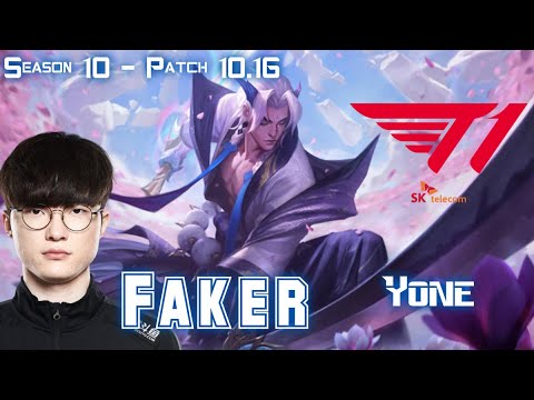 T1 Faker YONE vs GALIO Mid - Patch 10.16 KR Ranked