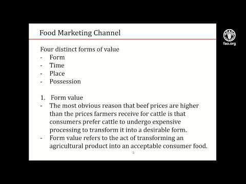 FAO training for Pacific SIDS - Food marketing channel