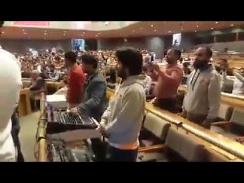 #Kashmir Anthem reportedly played for the first time at SKICC Srinagar Source#kashmirgazette
