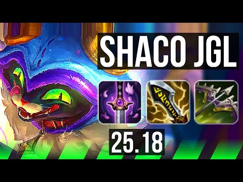 SHACO vs GWEN (JGL) | Legendary, 14/4/7 | EUW Master | 25.18