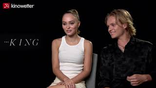 Interview Lily-Rose Depp & Tom Glynn-Carney THE KING video