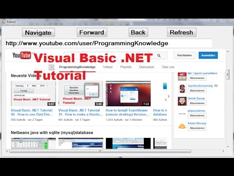 Visual Basic .NET Tutorial 41 - How to use the WebBrowser control in Visual Basic .Net