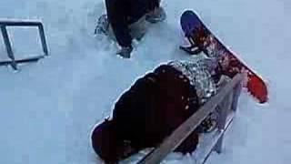 Snowboard crash