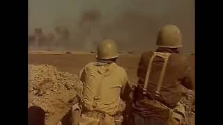 Iranian soldiers fight Iraqi T72 tanks during the Iran-Iraq War