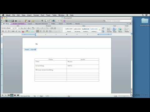 Video Production Tutorial - Setting up a two-column script in Microsoft Word