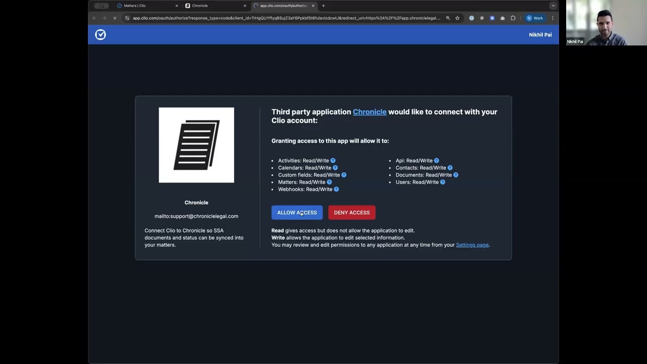 Eliminate Manual Data Entry: Chronicle + Clio in Action replay