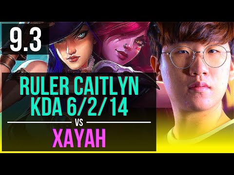 Ruler CAITLYN & Tahm Kench vs XAYAH & Rakan (ADC) | KDA 6/2/14 | Korea Grandmaster | v9.3