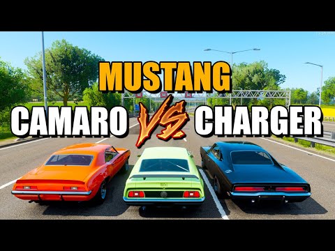 RACHA DE RUA - MUSTANG VS CAMARO VS DODGE - FORZA HORIZON 4 ONLINE