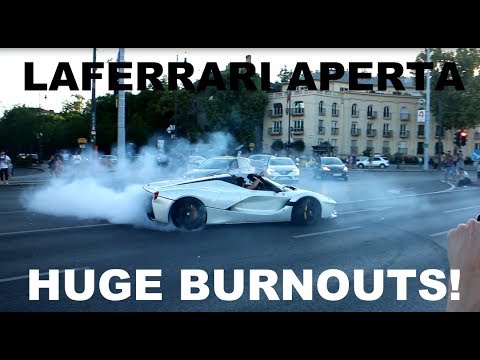 Gumball 2017 Budapest JOSH CARTU HUGE DONUTS IN BUDAPEST TRAFFIC WITH A LAFERRARI APERTA!