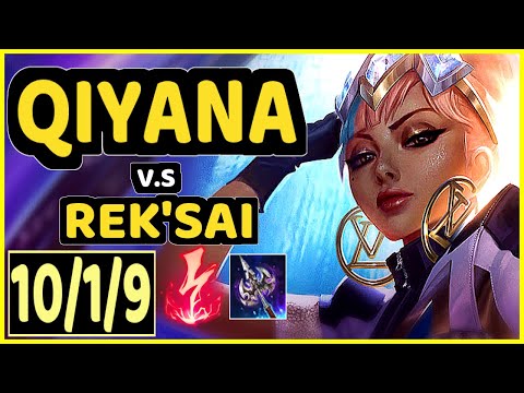 MINERVA (QIYANA) vs REK'SAI - 10/1/9 KDA JUNGLE CHALLENGER GAMEPLAY - BR