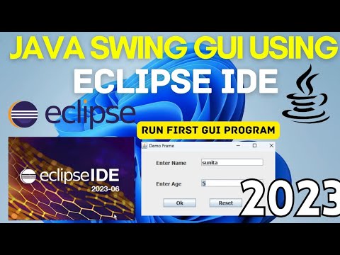 Create First Java GUI using Eclipse IDE [2023] | How to Install Swing in  Eclipse| Window Builder