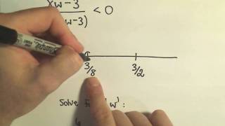 Solving a Rational Inequality, More Examples - Example 2