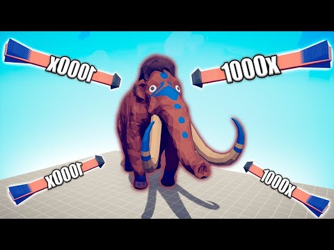 MAMMOTH vs 2x 1000x OVERPOWERED UNITS - TABS | Totally Accurate Battle Simulator 2025
