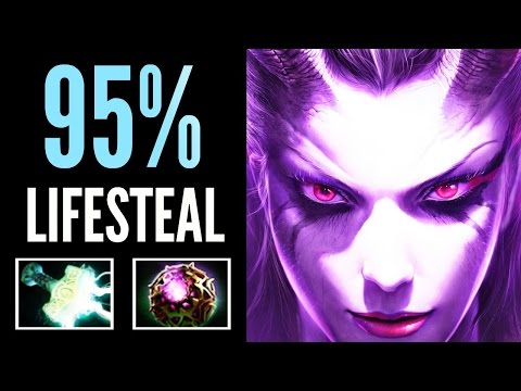 Pro Queen of Pain 95% Spell Lifesteal by Sumail with Mjollnir Epic MMR Gameplay Patch 7.00 Dota 2