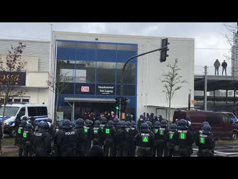 Ankunft des Fanzuges in Kaiserslautern