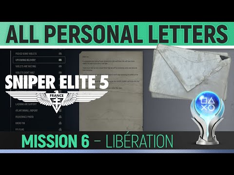 Sniper Elite 5 - Mission 6 - All Personal Letter Locations 🏆 Libération