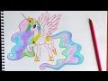 How to draw Pony Princess Celestia, Como dibujar ...