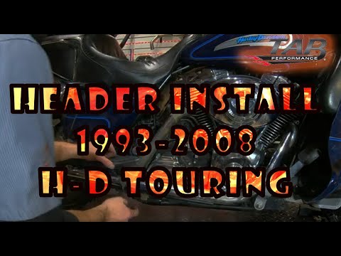 Installing a new header on a 1993-2008 Harley Touring bike - TAB Performance 123-1201