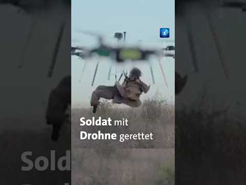 Ukrainischer Soldat mit Drohne gerettet #tagesschau #nachrichten #ukraine #drohne #rettung