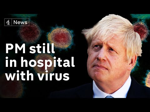 英国のジョンソン首相はまだウイルスで入院している - 国の責任者のままである (UK PM Johnson still in hospital with virus - remains in charge of country)