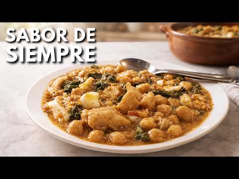 POTAJE DE VIGILIA con Garbanzos, Bacalao y Espinacas | Receta tradicional