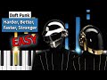 Daft Punk - Harder, Better, Faster, Stronger - EASY Piano Tutorial