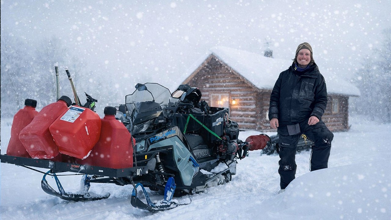 7 Day Trip By Snowmobile  - 247 Miles Lake Trout, and Camping in a Dry Cabin