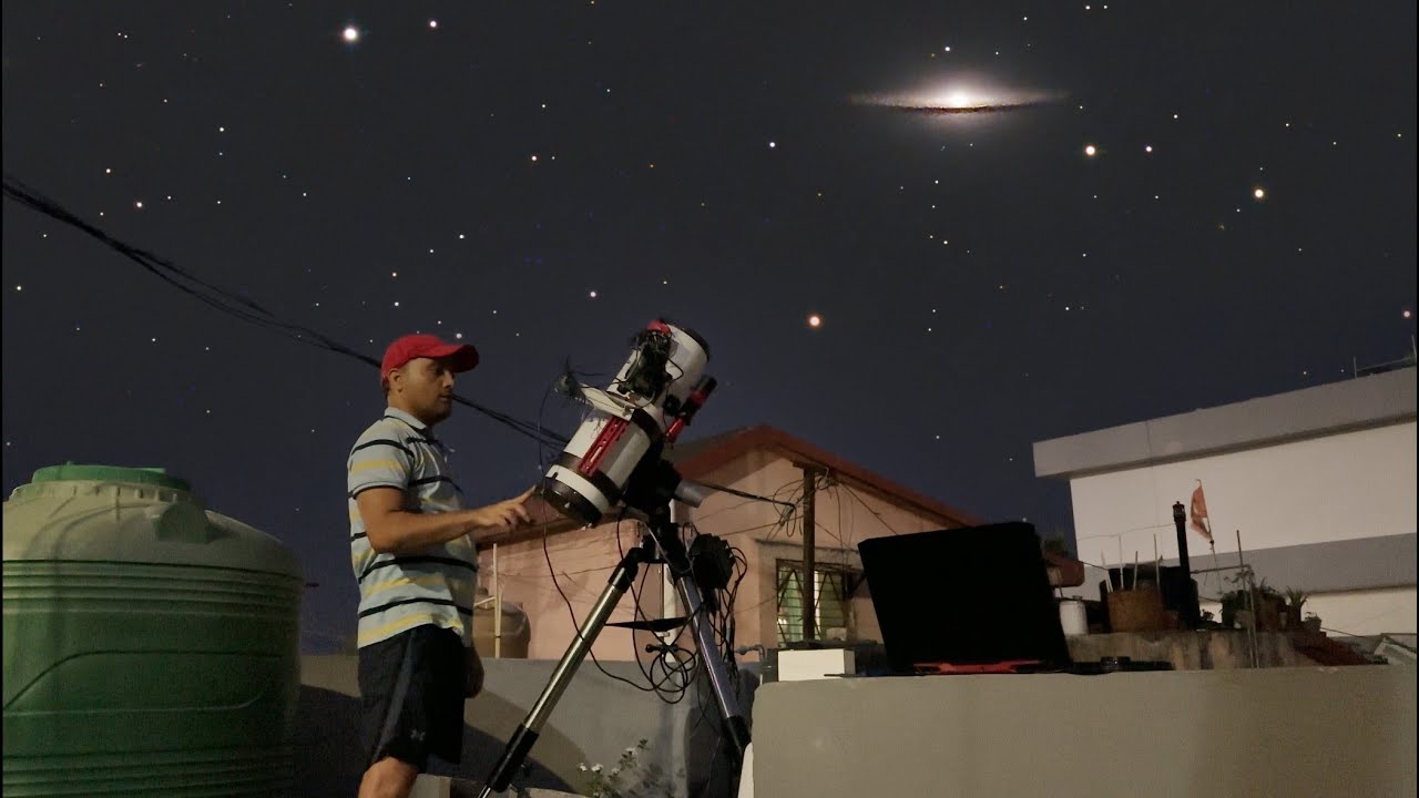 Capturing the Stunning Sombrero Galaxy (M104) Under Smokey Skies in Wildfire-Affected Uttarakhand