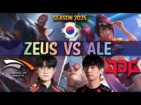 HLE Zeus vs JDG Ale - Zeus JAYCE vs Ale FIORA Top - Patch 15.5 KR Ranked | lolrec