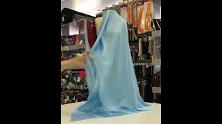 8028-78 Искусственный шёлк цвет Голубой 100 гр/м2, 150 см на YouTube 1
