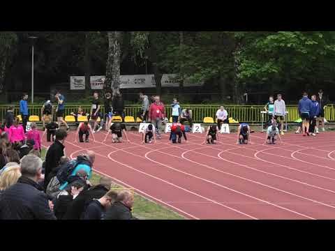 100m mężczyzn bieg 2 - Poznań 28.04.2019