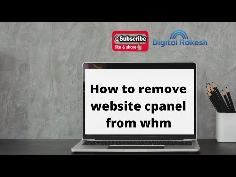 How to remove website cpanel from whm