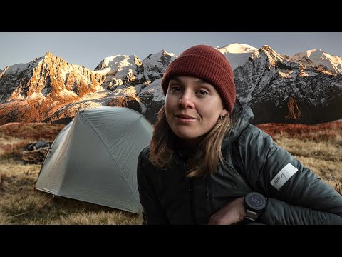 Solo Camping under a Glacier In The French Alps (freezing temps)
