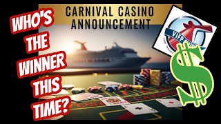 Carnival Makes Big Announcement For Casino Players Regarding Casino Cruise Deals and Rewards Program