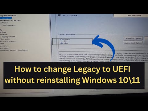 ✅2024 FIX - How to change Legacy to UEFI without reinstalling Windows 10\11 | Convert LEGACY to UEFI