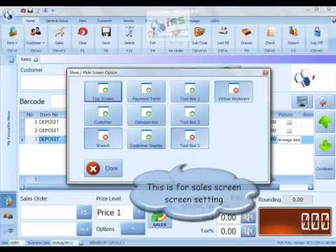 Point of Sales -  Sales Screen - Button's Function 	